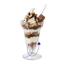 Dairy Queen Chocolate Sundae with rich chocolate sauce poured over creamy vanilla soft serve