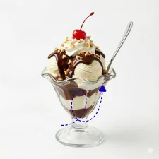 Dairy Queen Hot Fudge Sundae with warm chocolate fudge sauce poured over creamy vanilla soft serve