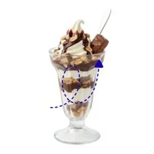Dairy Queen DQ Sandwich with creamy vanilla soft serve between two chocolate wafer cookies