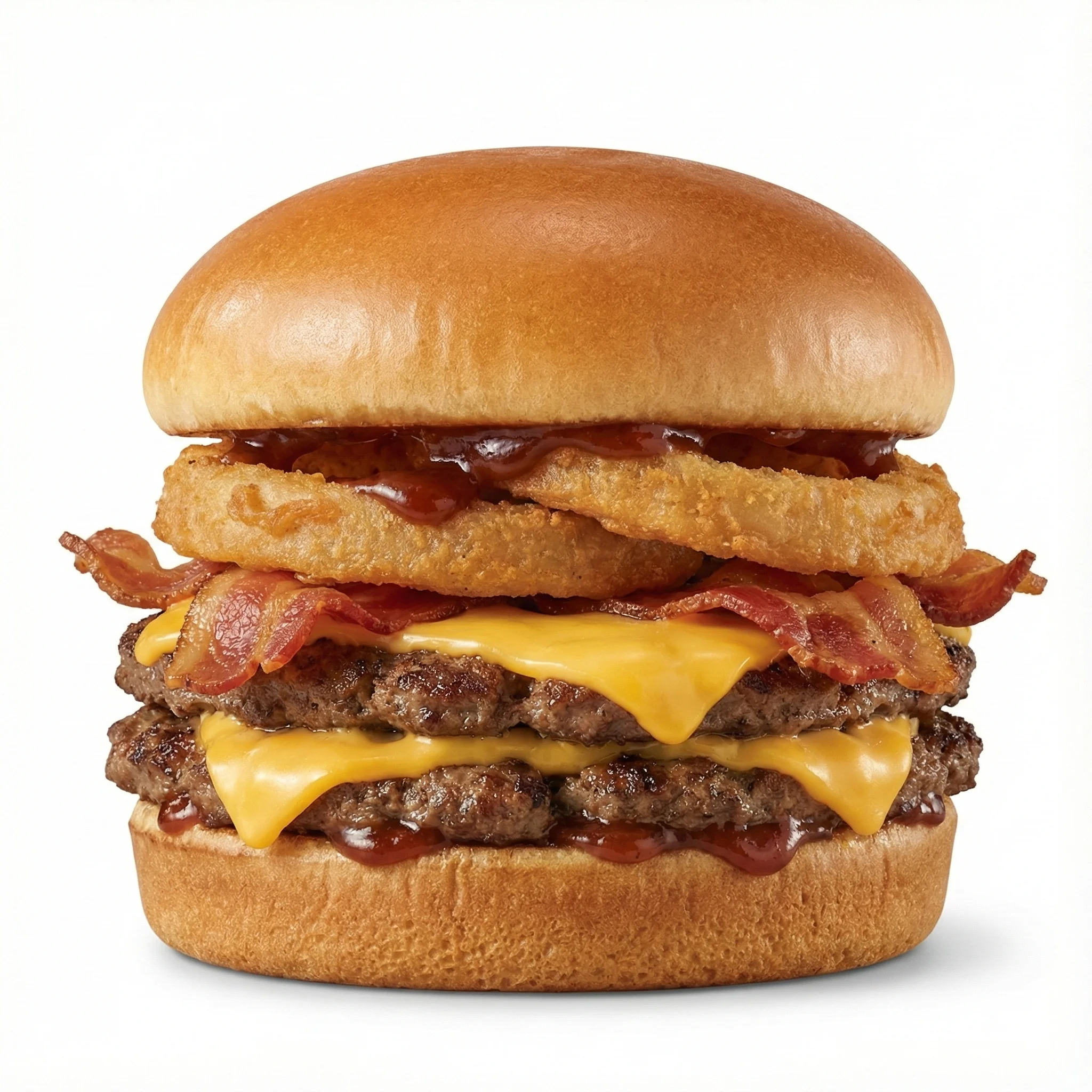 Dairy Queen Loaded A1 Steakhouse Burger with A1 steak sauce crispy onions mushrooms and melted cheese on a toasted bun