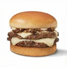 Dairy Queen Mushroom Swiss Signature Stackburger with sauteed mushrooms melted Swiss cheese and creamy sauce
