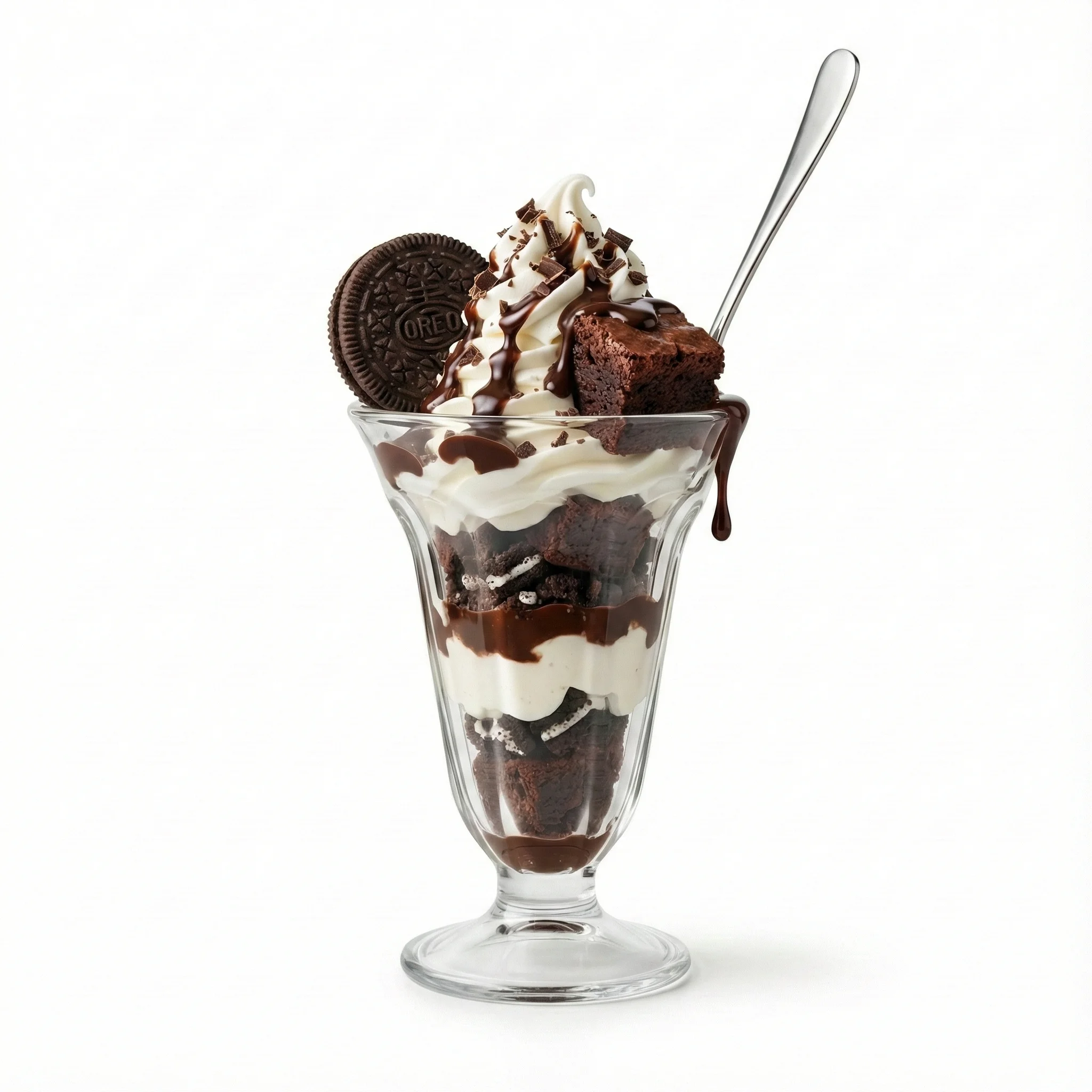 Dairy Queen Peanut Buster Parfait with layers of vanilla soft serve hot fudge and salted peanuts