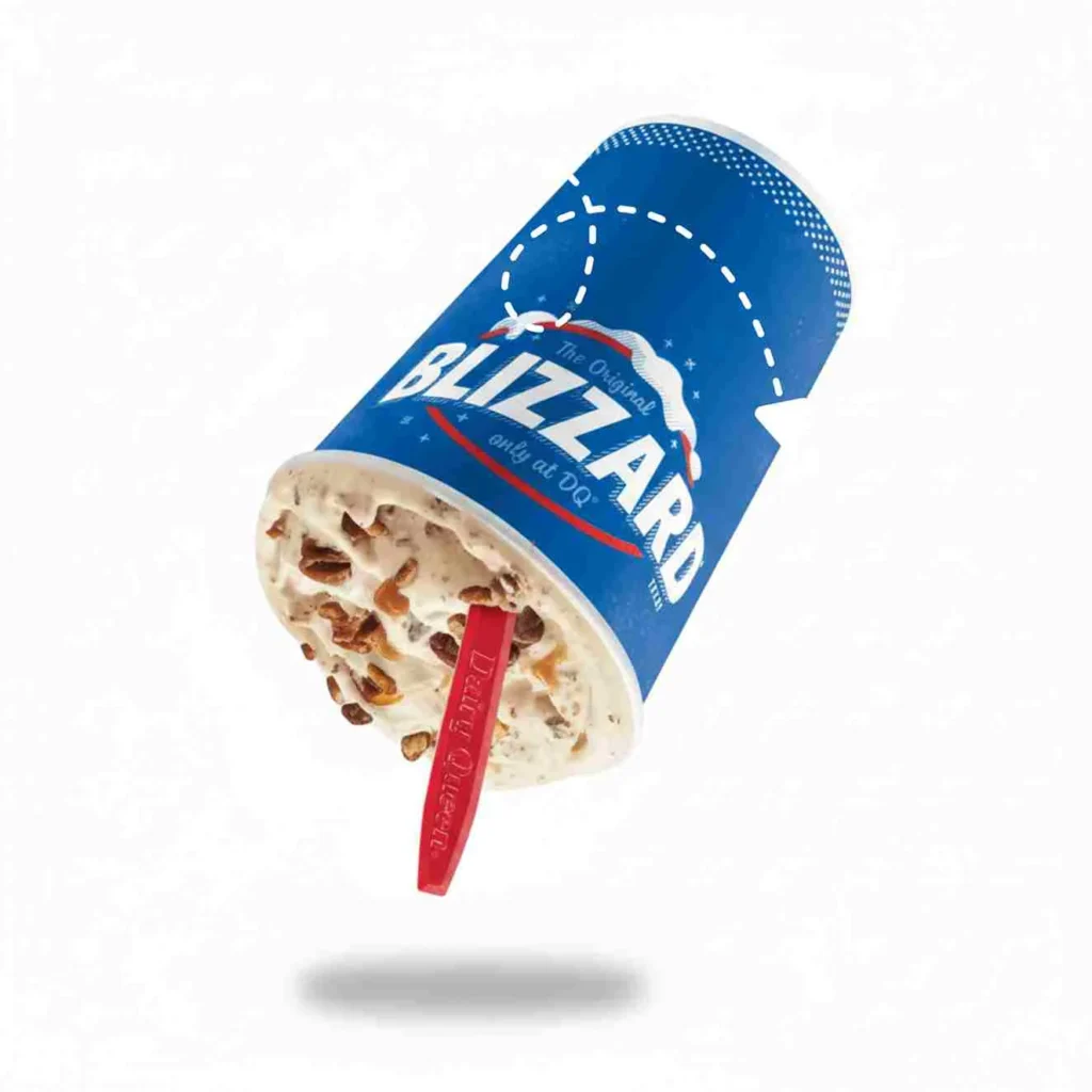 Dairy Queen Salted Caramel Truffle Blizzard Treat with caramel swirls chocolate truffle pieces and sea salt