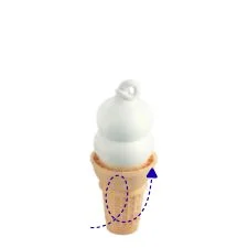 Dairy Queen Vanilla Cone with creamy soft serve ice cream in a crispy waffle cone