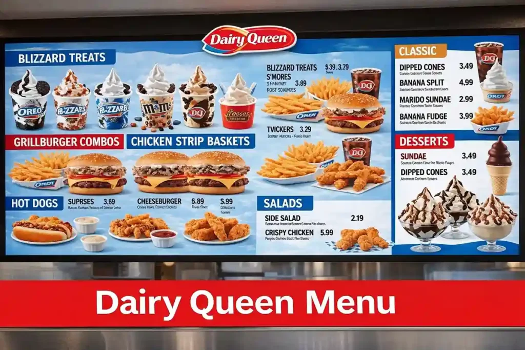 Dairy Queen Menu Prices 2026 with full list of burgers shakes Blizzards and combo meal costs